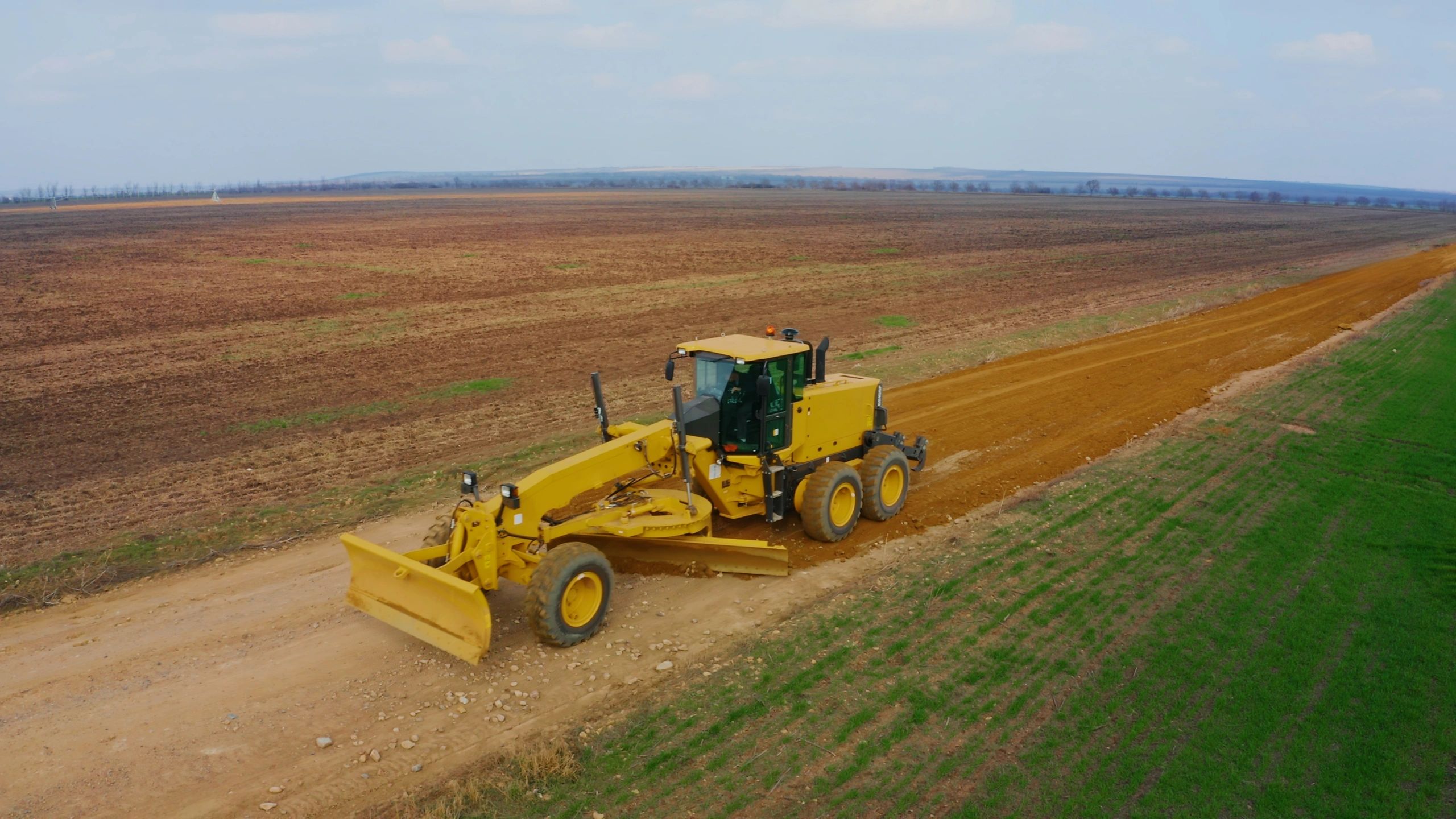 Commercial equipment operating in a field